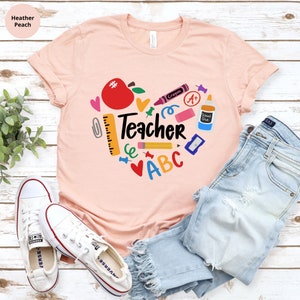 Teacher Shirt For Women - Rainbow Leopard Graphic Tee 'Teach Love Inspire', Gift For Educators, Small - View #12