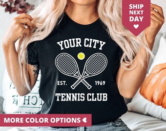 Personalized Tennis Mom Shirt Custom Tennis TShirt Tennis Team T Shirt for Women Tennis Coach Gift Tennis Player Gift Game Day T-Shirt