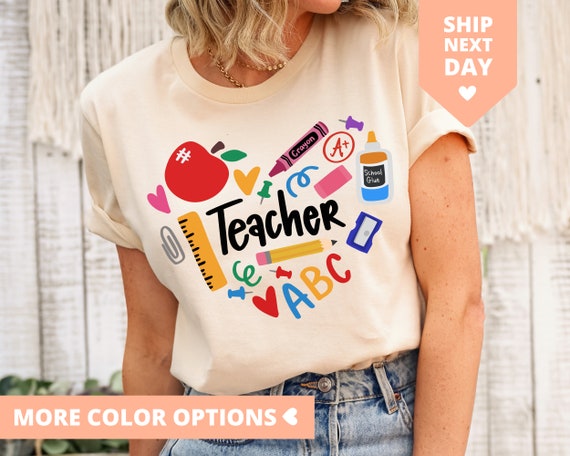 Inspirational Teacher Shirt, Back To School TShirt, Motivational Teacher Tee, Teacher Appreciation T-Shirt Women, Teach Love Inspire T Shirt