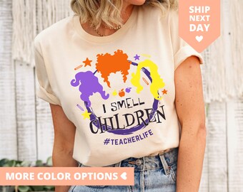 I Smell Children T-Shirt Teacher Life Shirt Teacher T Shirt for Halloween Halloween Teacher Tee Funny Halloween TShirt Gift For Teacher
