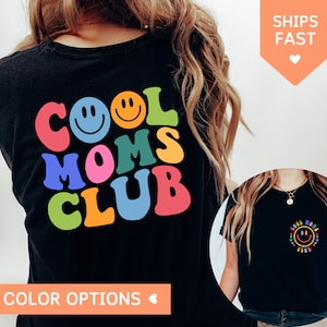 クールママクラブシャツ、レトロでクールなママTシャツ、母の日の新米ママへのギフト、娘からママへのギフト、かわいいママTシャツ、ママの誕生日プレゼント