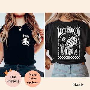 Motherhood Sometimes I Rock It Sometimes It Rocks Me Shirt, Rocker Mama TShirt, Personalized Mom T Shirt, Rocker Mom Gift, Mothers Day Tee