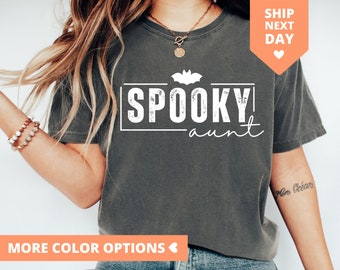 Halloween Tante Shirt Gruselige Tante TShirt Halloween Geschenk für Tante Süßes Halloween T Shirt Schwangerschaft offenbaren Gruseliges Geschenk für neue Tante