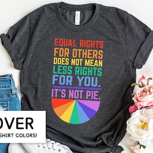 Equal Rights for Others Does Not Mean Fewer Rights For You Shirt, It's Not Pie, LGBT Rainbow TShirt, Rainbow Pride T Shirt, Trans Pride Tee