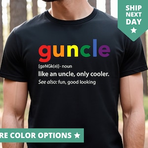 Lustiges Onkel Shirt für Männer, Guncle TShirt, lustiges Gay Onkel T Shirt, Geschenk für Gay Onkel von Nichte, LGBTQ T-Shirt, LGBTQ Gay Onkel Pride Tee