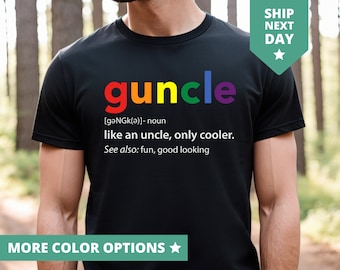 Funny Uncle Shirt for Men, Guncle TShirt, Funny Gay Uncle T Shirt, Gift for Gay Uncle From Niece, LGBTQ T-Shirt, LGBTQ Gay Uncle Pride Tee