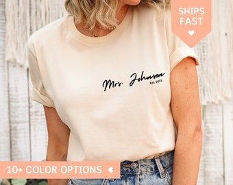 Personalized Gift for Bride, Custom Bride Shirt for Bachelorette, Wedding Party Shirt, Bridesmaid TShirt, Bridal Shower Gift for Bride to Be
