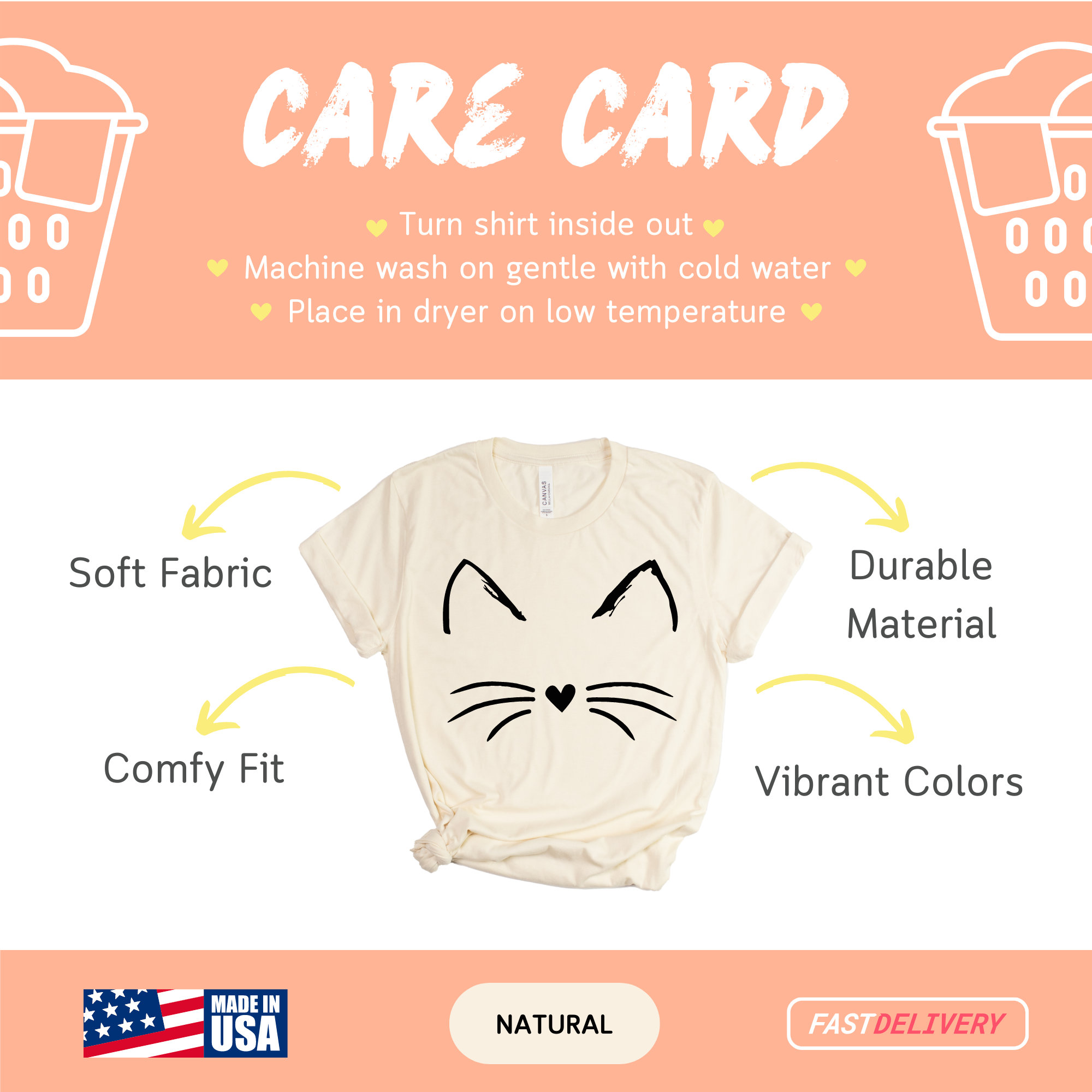 Cat Face Shirt for Women, Cat T Shirt for Her, Gift for Cat Lover for Birthday, Cat Mom TShirt from Daughter, Christmas Gift for Cat Owner