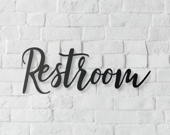 Restroom Sign Etsy