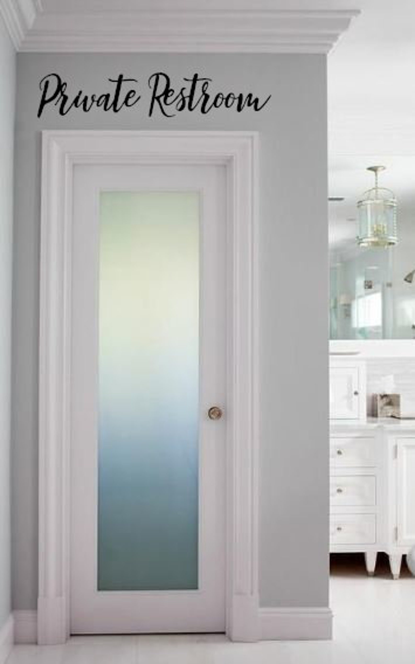 Private Restroom Sign Private Restroom Metal Word Sign Etsy