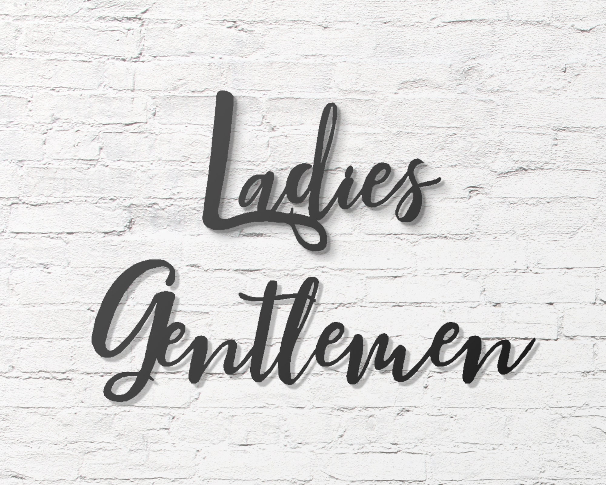 Signos de baño de damas y caballeros signo de palabra de | Etsy