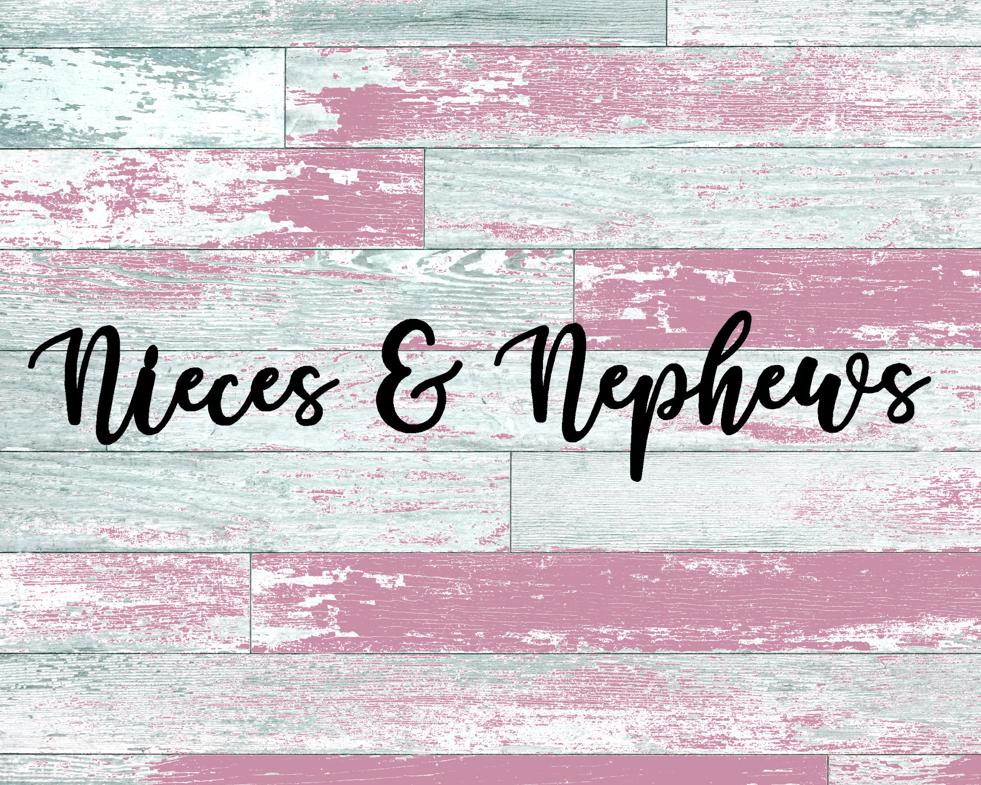 Nieces and Nephews Sign Metal Word Sign Nieces and Nephews Etsy Australia