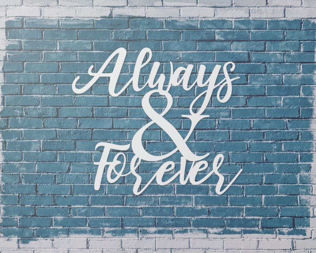 Always and Forever Sign, Bedroom Wall Decor, Metal Word Sign, Couples