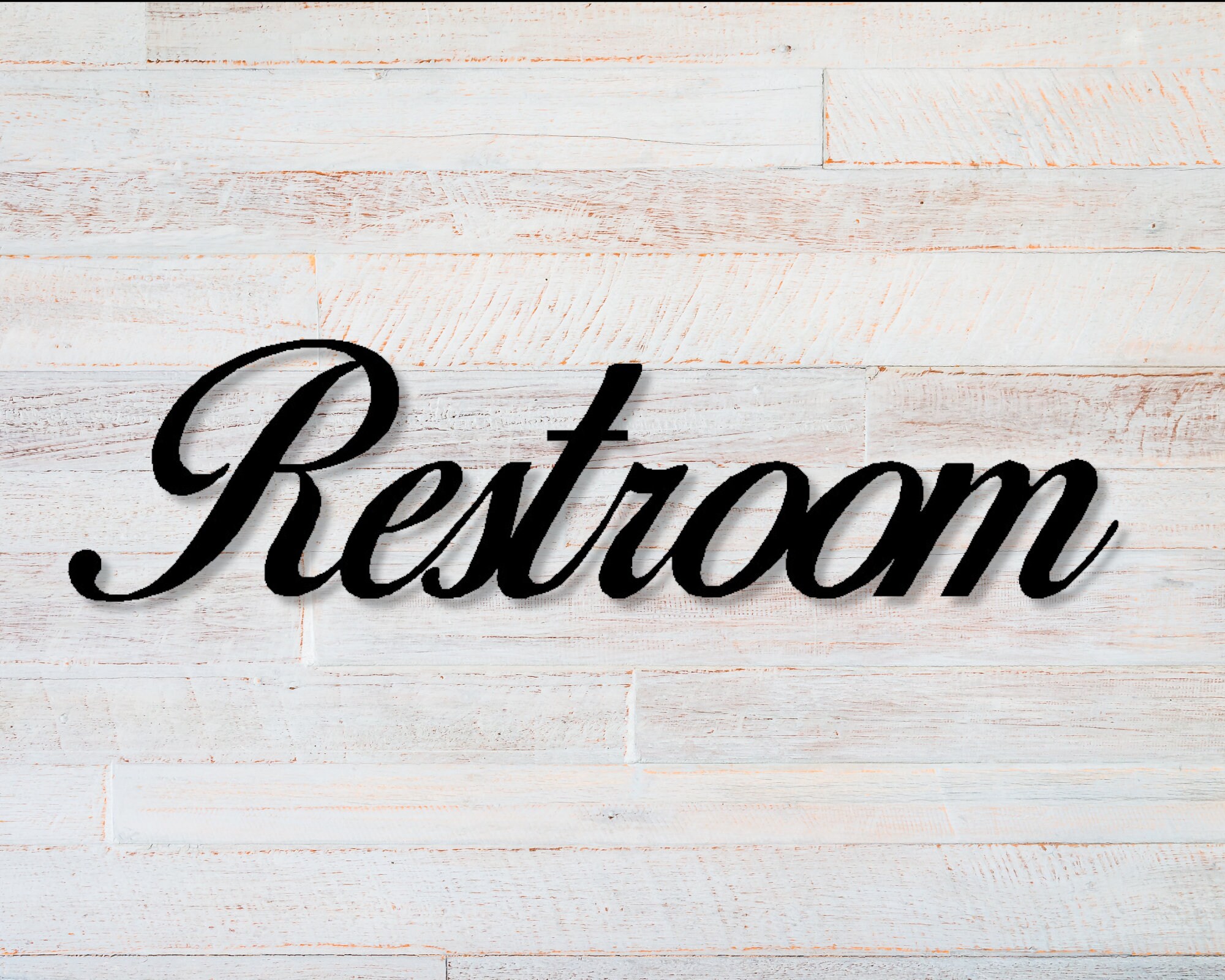 Restroom Sign Restroom Metal Word Art Restaurant and Etsy