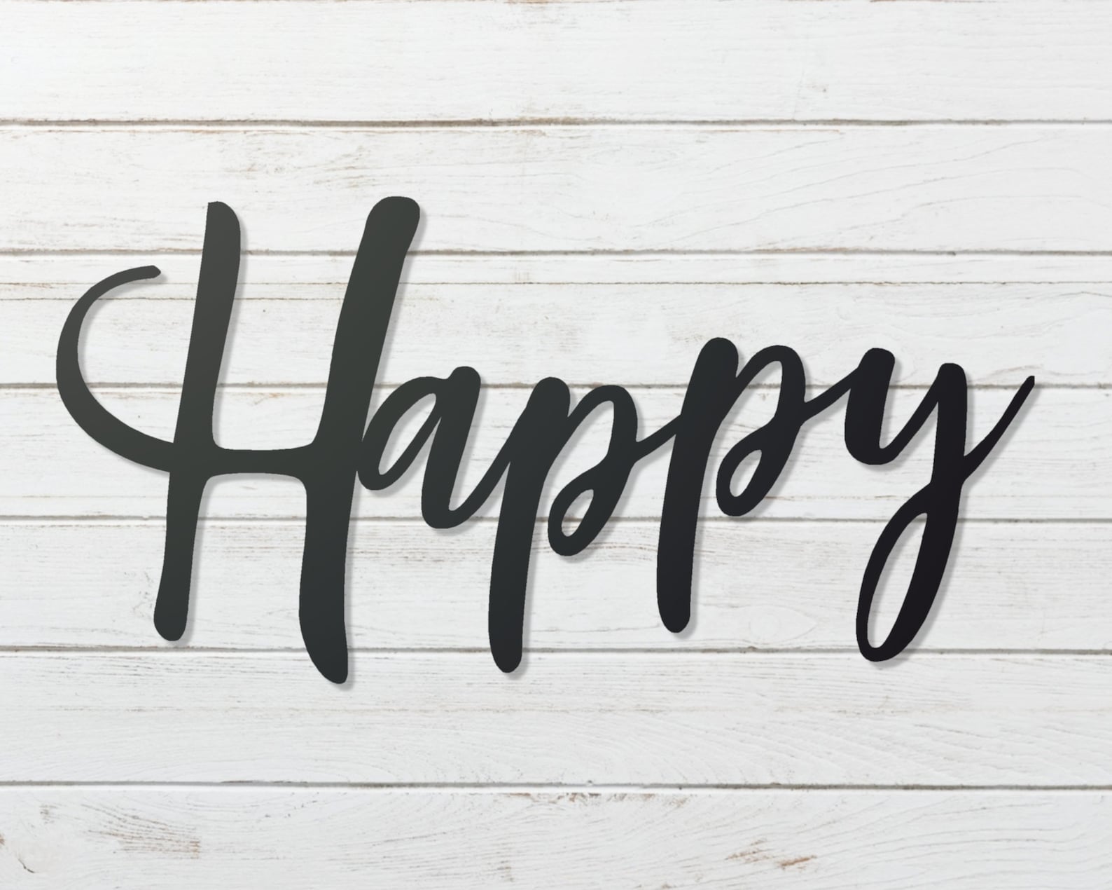 Happy Metal Sign Happy Decorative Word Sign Home Decor - Etsy