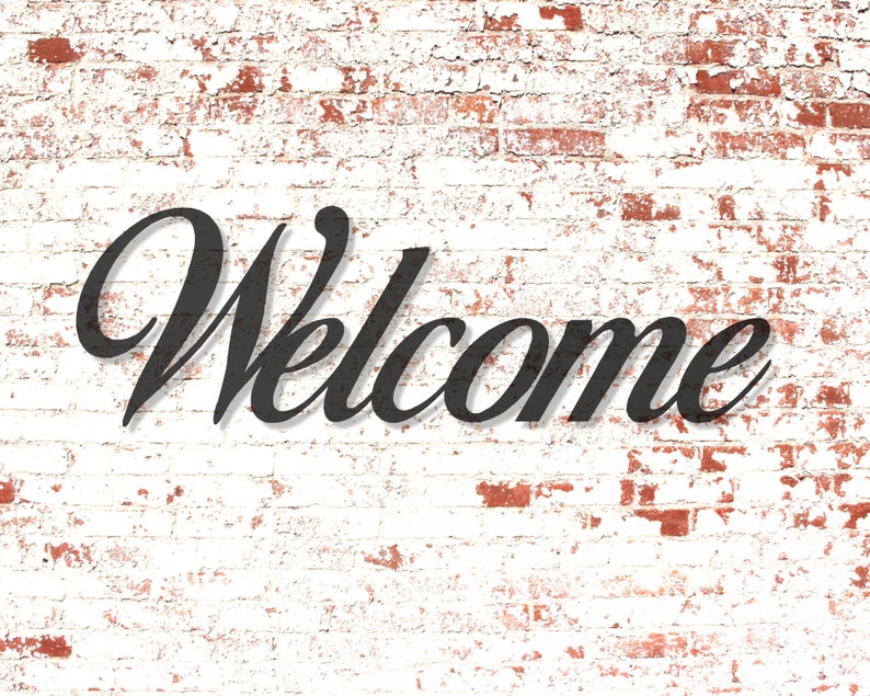 Sign Cursive Word Wall Art Metal Wall Art Etsy