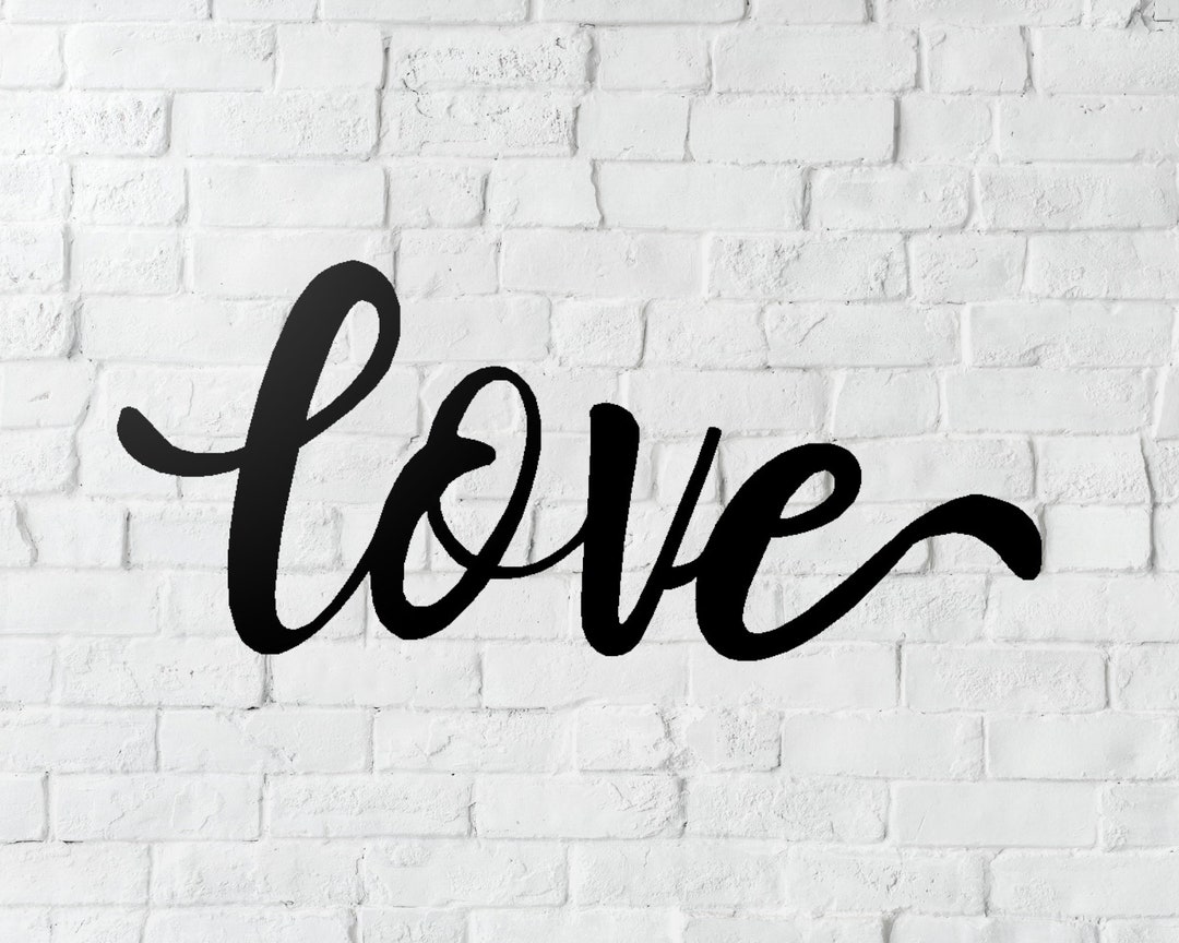 Love Metal Word Sign, Love Wall Decor, Christmas Gift, Gift for Her