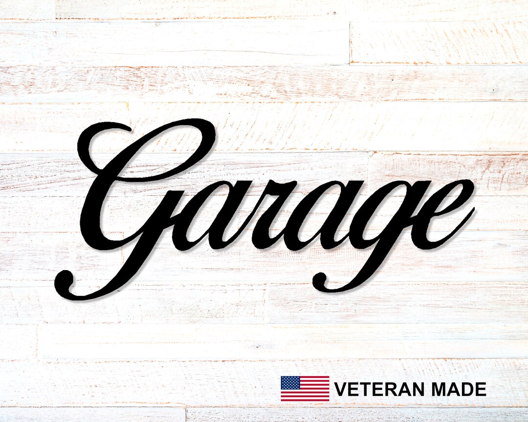 Garage Metal Word Sign Garage Door Decor Above Garage Door Etsy