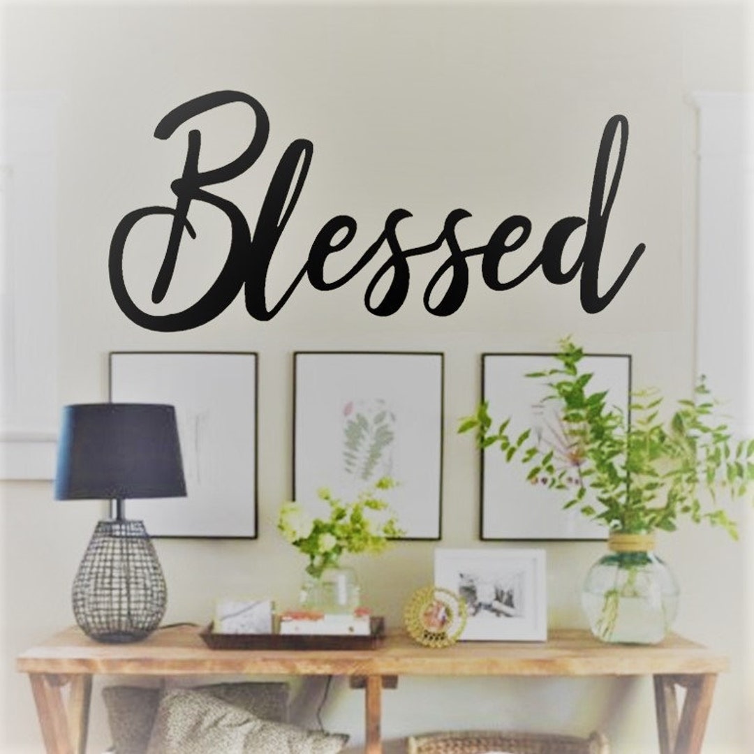 Blessed Metal Wall Decor Blessed Whimsical Wall Hanging - Etsy
