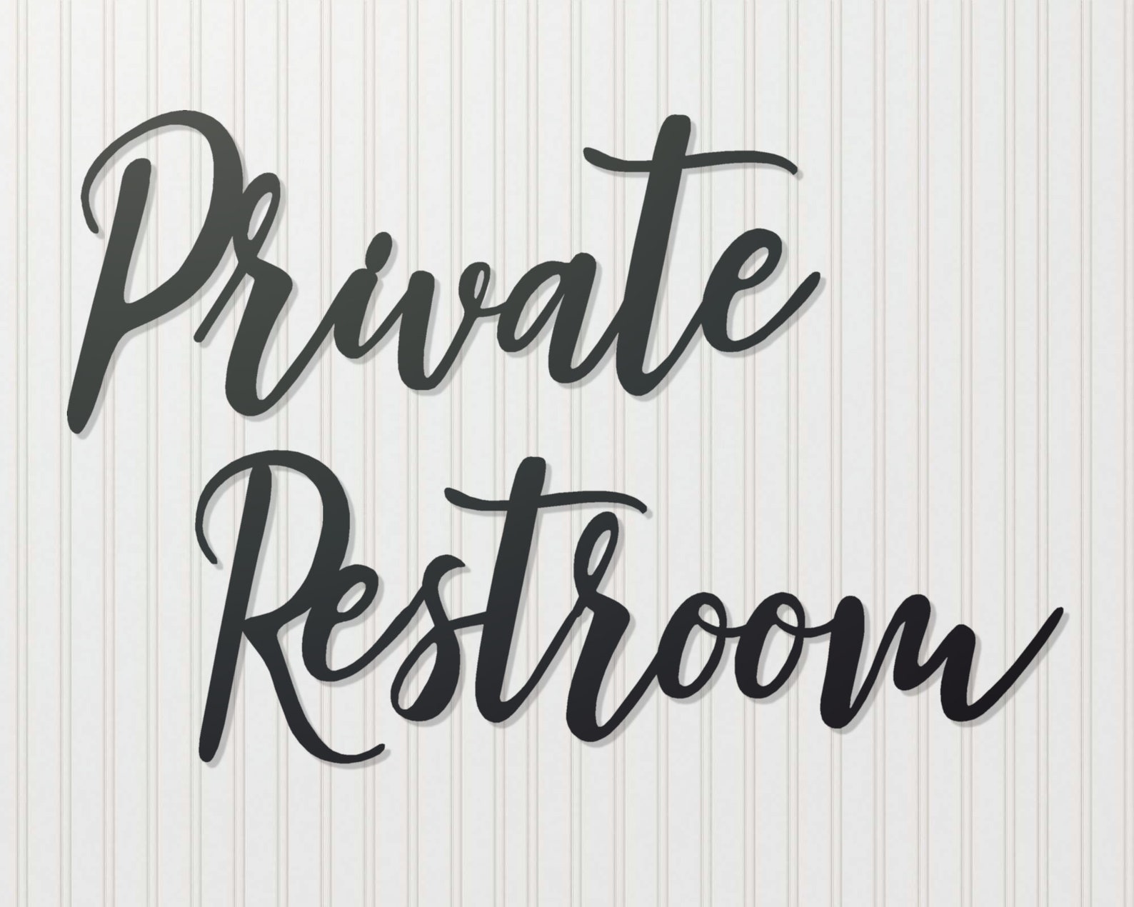 Private Restroom Sign Private Restroom Metal Word Sign Etsy