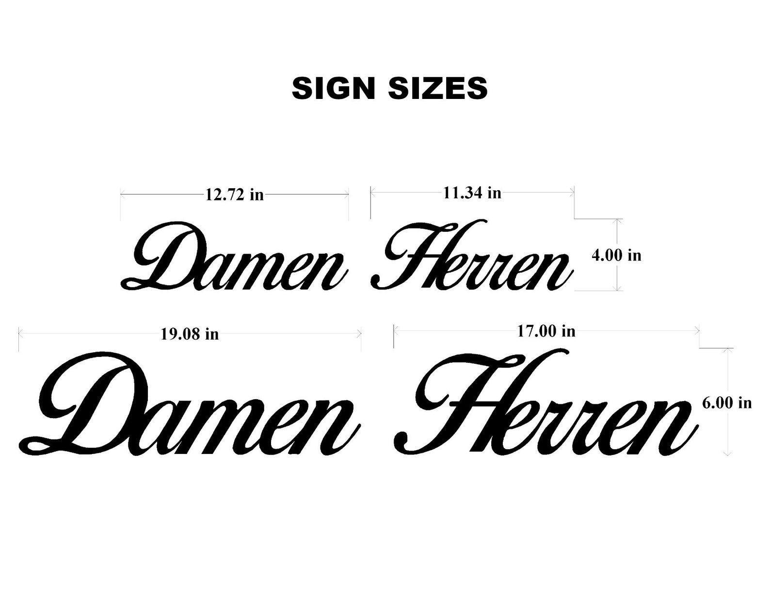 Damen Herren German Restroom Signs Metal Bathroom Signs Etsy