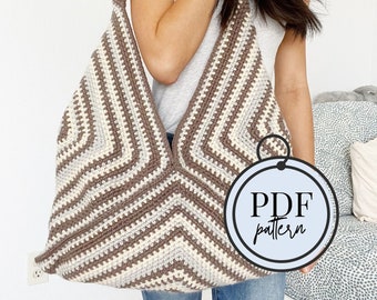 Latte Tote Bag Crochet Pattern / Crochet Tote Bag Pattern / Crochet Bag Pattern / Crochet Tote Bag / Crochet Purse Pattern / Crochet Purse