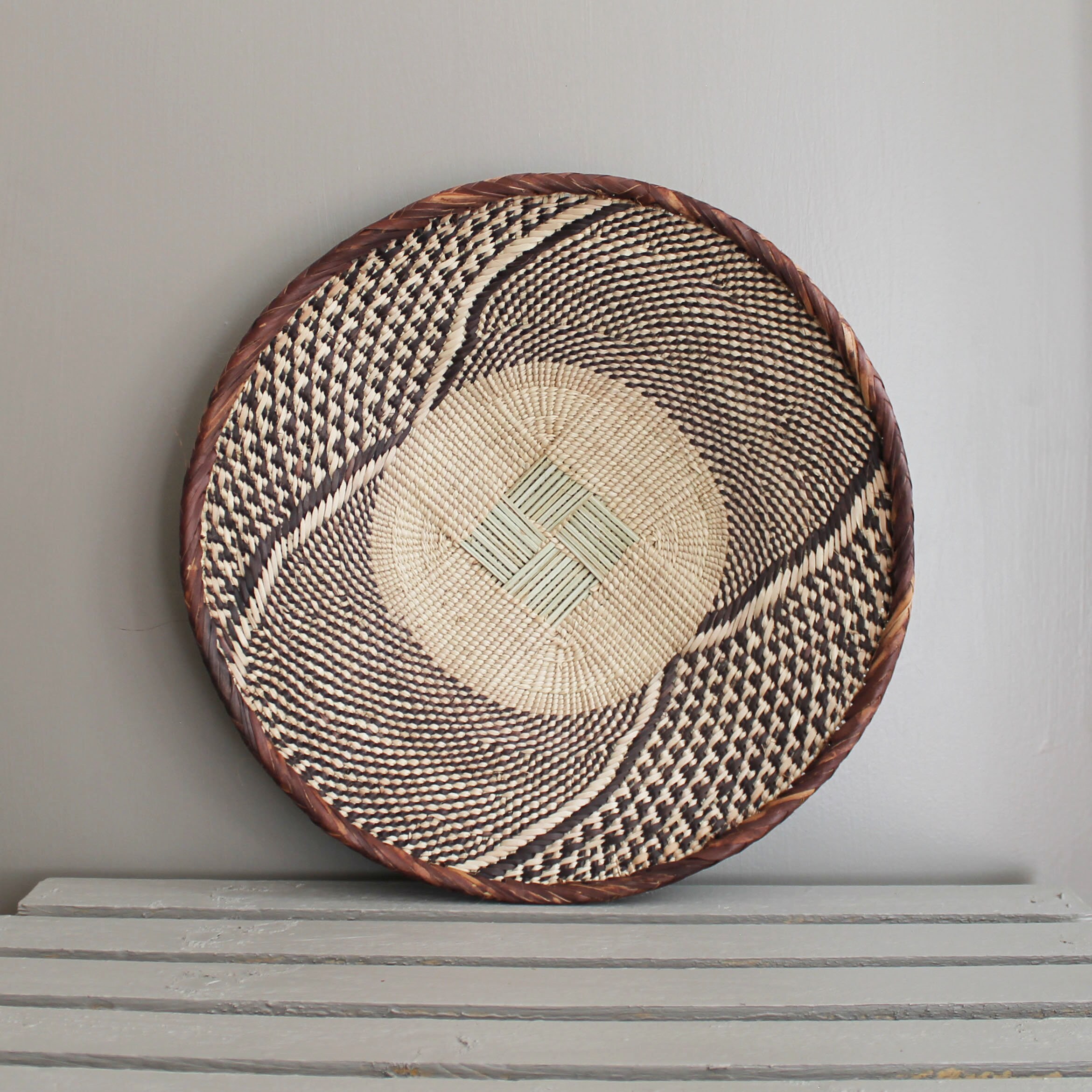 15.5'' Zimbabwe Hand Woven Basket African Ethnic Wall - Etsy Canada