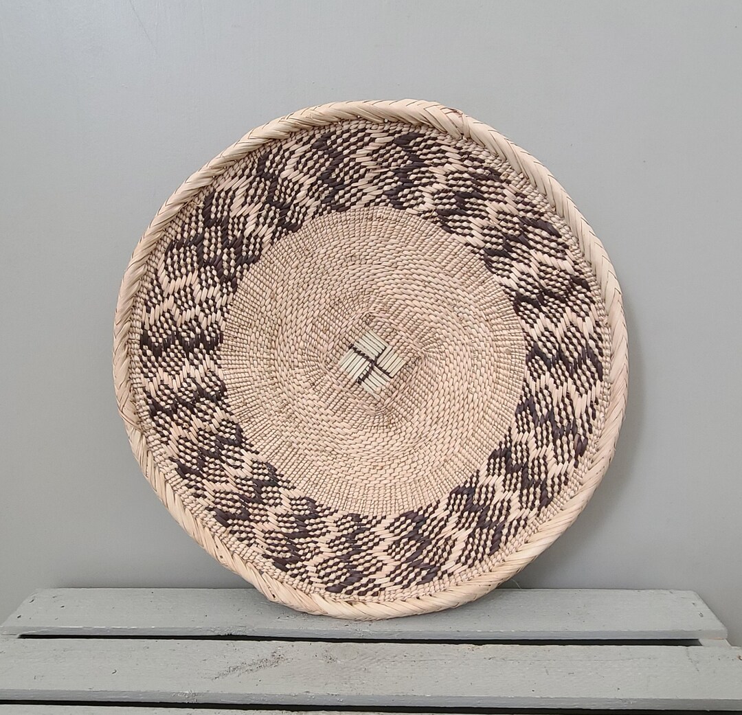 14'' Zimbabwe Hand Woven Basket African Ethnic Wall Decoration Africa ...