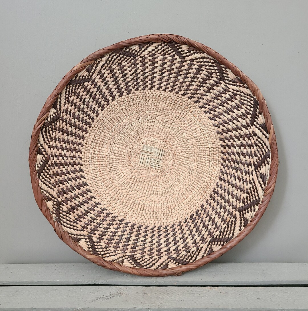 14'' Zimbabwe Hand Woven Basket African Ethnic Wall Decoration Africa ...
