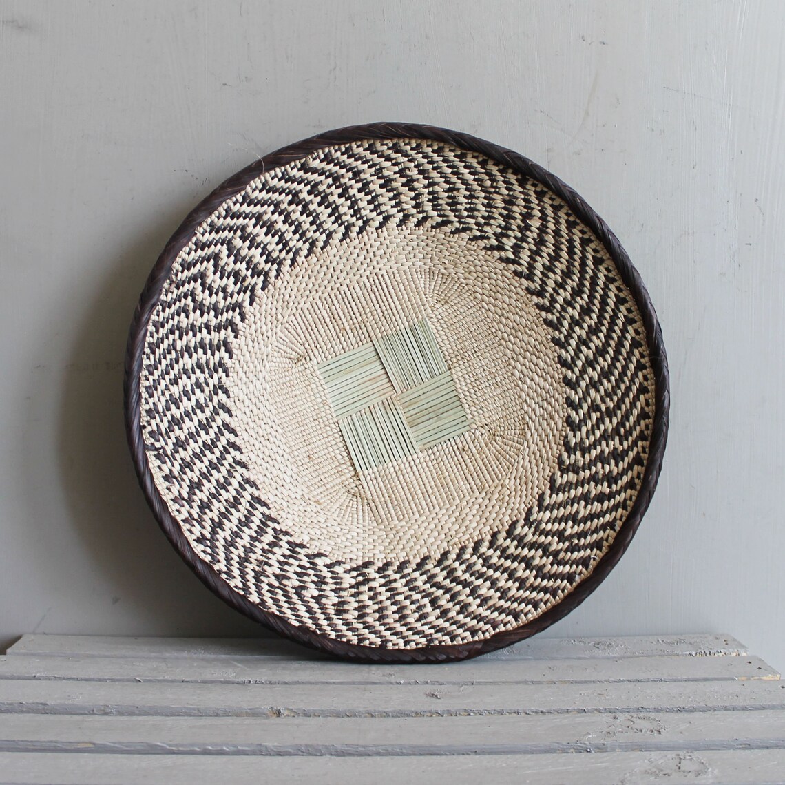 14'' Zimbabwe Hand Woven Basket African Ethnic Wall Etsy