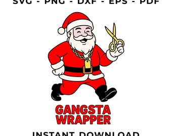 Gangsta Wrapper Santa SVG – Instant Download