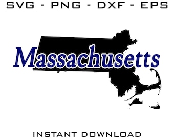 Massachusetts State SVG – Cricut & Silhouette Cut Files (Digital Download)