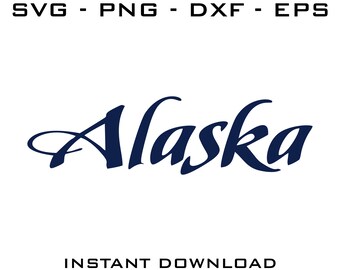 Fichiers de coupe Alaska SVG – Cricut, Silhouette (téléchargement numérique)