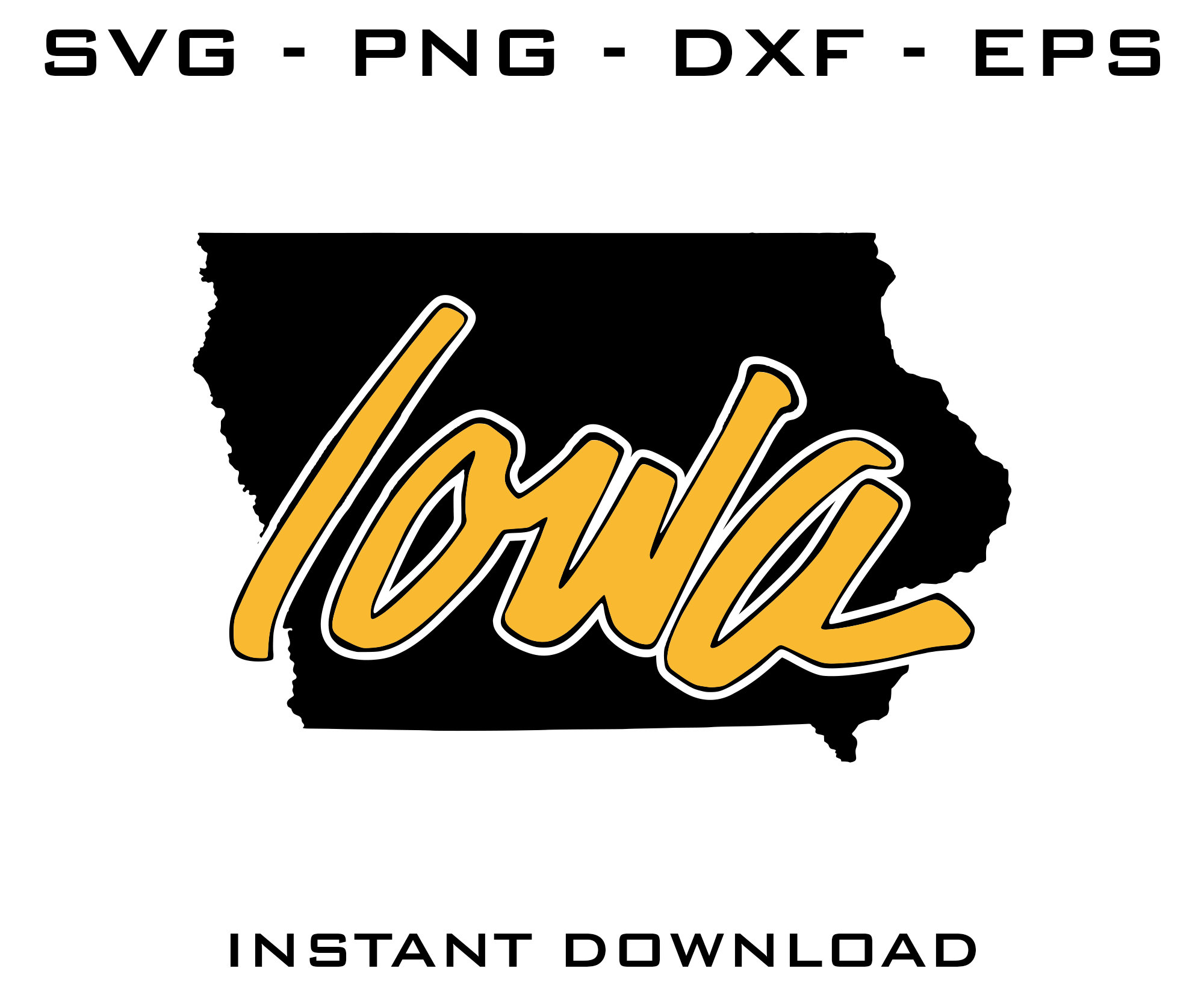 Iowa SVG - Iowa cut files - Iowa Cricut - Iowa Silhouette - Iowa digital download