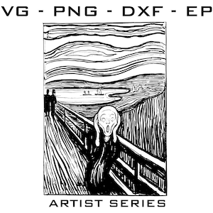 Artist Series - Edvard Munch - The Scream - svg eps dfx png - cut file