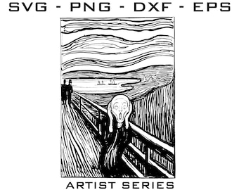 Artist Series - Edvard Munch - The Scream - svg eps dfx png - cut file