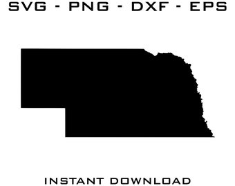 Nebraska State Outline SVG – Cricut, Silhouette Cut File (Digital Download)