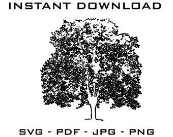 Large Tree SVG - Large Tree digital file - Large Tree instant download - Large Tree Clip art