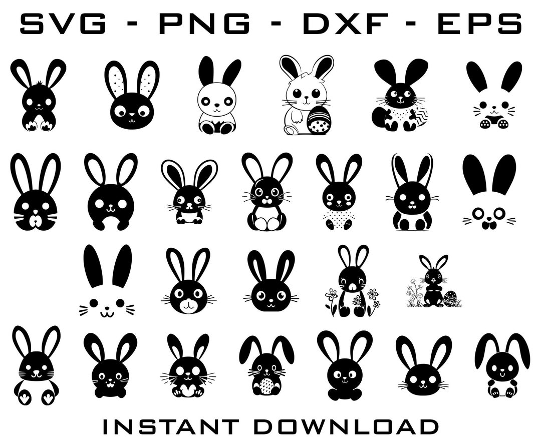 Easter Bunny SVG Bundle – 20 Cut Files (digital Download) - Etsy