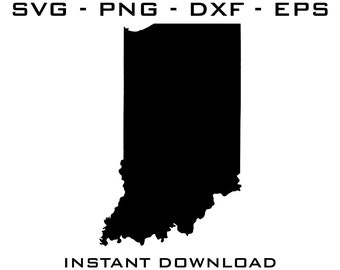 Indiana State SVG – Cricut & Silhouette Cut Files (Digital Download)