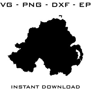 Updated - Northern Ireland SVG - Northern Ireland cut files - Northern Ireland Silhouette - Northern Ireland digital download