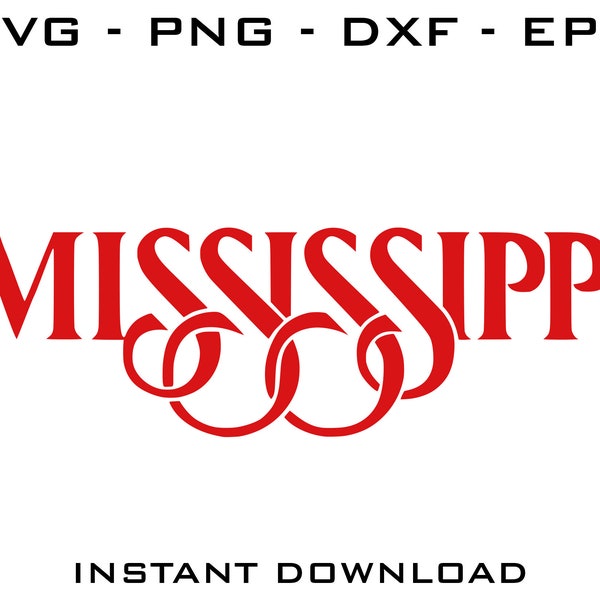 Mississippi SVG - Mississippi cut files - Mississippi Cricut - Mississippi Silhouette - Mississippi digital download