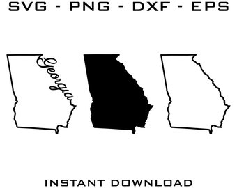 Georgia State SVG Bundle – Cricut & Silhouette Cut Files (Digital Download)