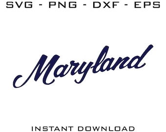 Maryland SVG Cut File – Cricut & Silhouette (Digital Download)