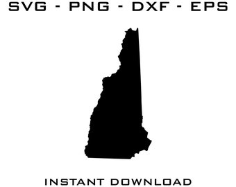 New Hampshire SVG Cut File – State Silhouette (Digital Download)