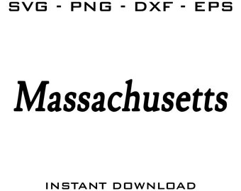 Massachusetts SVG Cut File – Cricut, Silhouette (Digital Download)