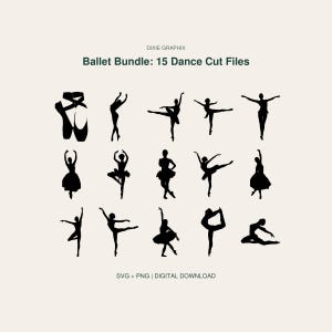 Ballet SVG Bundle: 15 Dance Cut Files - Digital Download