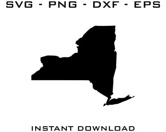 New York State SVG Cut Files – Cricut, Silhouette (Digital Download)