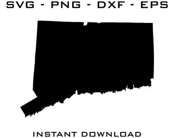 Connecticut Map SVG – Cricut & Silhouette Cut Files (Digital Download)