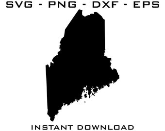 Maine State Outline SVG – Cricut, Silhouette Cut File (Digital Download)